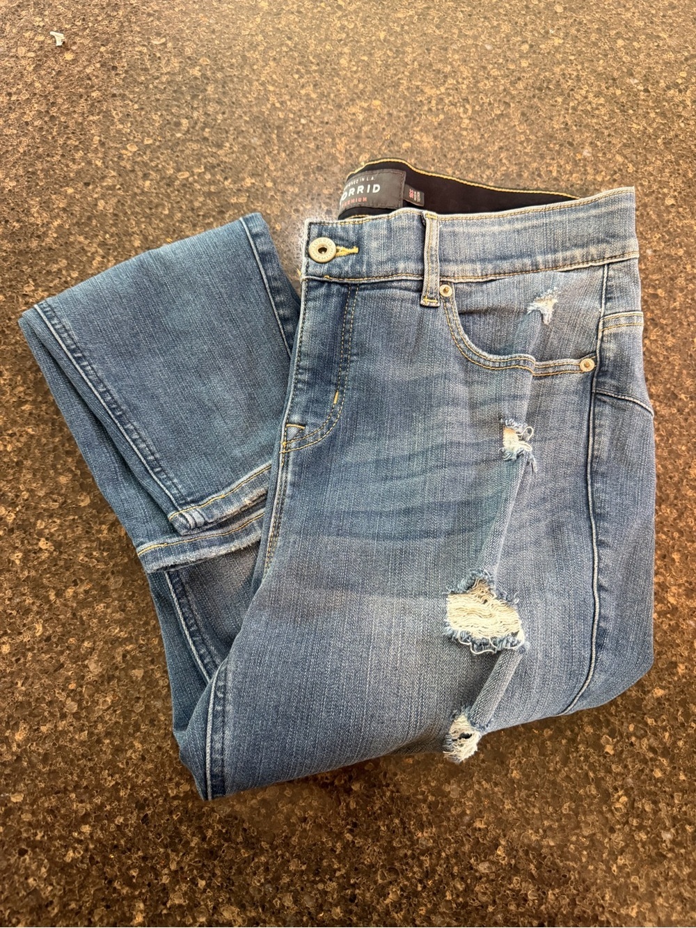 torrid Light Blue Distressed Bombshell Skinny Jeans - Size 16S